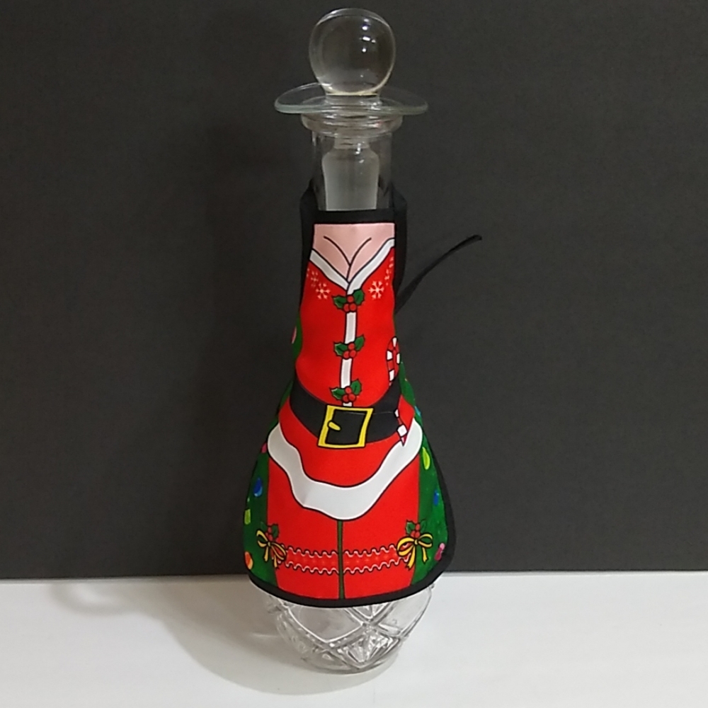 Christmas Santa sexy Wine Bottle Bag Cover nwt - Picture 3 of 8